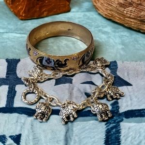 Two Elephant Bracelets